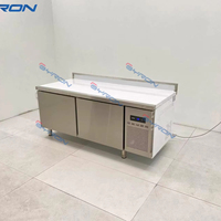 Table de travail commerciale en acier inoxydable avec équipement de réfrigération, réfrigérateur pour bar à salades, congélateur sous comptoir