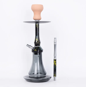En gros, Ensemble de chicha mini moderne portable de voyage avec miroir, à tuyau unique en aluminium et foyer en argile - Product Image 5