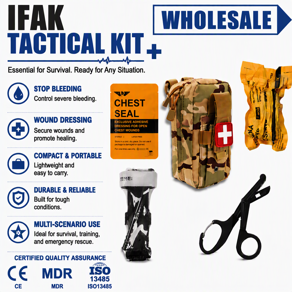 IFAK Tactical STOP BLEEDING First Aid Kit Survival Emergency Compact ...