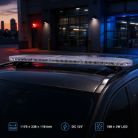 SENKEN TBD685124B Barre lumineuse LED à profil ultra-plat, clignotante, multicolores, pour véhicules d'intervention d'urgence et de pompiers