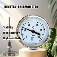 Meilleur prix d'usine thermomètre à cadran bimétallique industriel jauge de température en acier inoxydable mesure de la température OEM