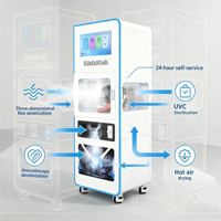 Machine de nettoyage de casques industriels, nettoyage à sec, désinfection UV, désodorisant à l'ozone pour les casques de sécurité des chantiers de construction et des mines
