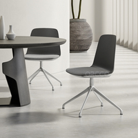 Chaise de bureau et de conférence de qualité supérieure au design moderne, pivotante en métal, colorée, pour salle à manger et visiteurs, en plastique