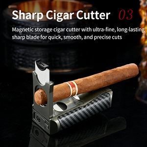 Encendedor de Antorcha DEBANG, Triple <span class=keywords><strong>Llama</strong></span>, Tres Fuegos, Encendedor de Cigarros 5 en 1, Multifuncional, Potente, Cortador de Cigarros, Punzón, Poker - Product Image 4