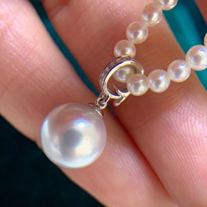 Stylish Durable Polished 18K <b>Solid</b> <b>Gold</b> <b>pendant</b> accessories Inlaid Tiny Clear Diamond For Pearl <b>Pendant</b> Necklace Handmade - Product Image 6