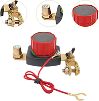Nouveau Voltmètre Numérique avec Affichage 12V 24V 5-60A, Interrupteur de Déconnexion de Batterie Bipolaire avec Bornes en Cuivre pour VR, Voiture, Bateau, Marine