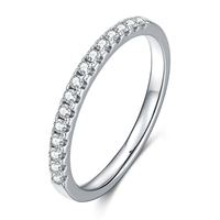 Bague de fiançailles en moissanite 0,33 ct la plus populaire, en argent sterling 925, cadeau de mariage, bague en moissanite pour filles