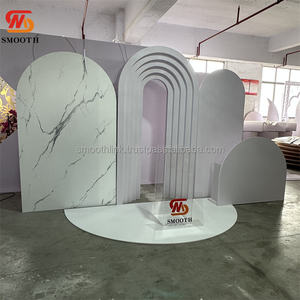 Роскошная 3D стереоскопическая арка для свадебного фона, декоративная панель из белого ПВХ для банкетов и свадеб, фоновая стена - Product Image 6