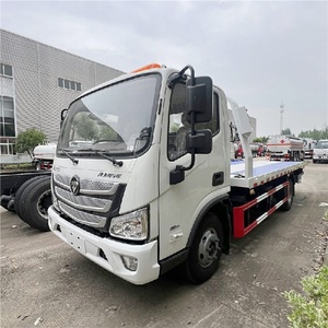 China Factory New FOTON 4X2 3Ton 4Ton Diesel Flat <b>Bed</b> Wrecker Road Rescue Rollback Truck - Product Image 2