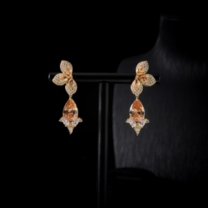 Conjunto de Joyería de Collar para Mujer con Baño de Rodio, Corte de Pera, Color CZ, Circonita Cúbica, Estilo Clásico y Elegante de Dubái, Accesorios para <span class=keywords><strong>Novia</strong></span> - Product Image 3