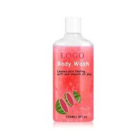 Vente en gros personnalisée Marque privée Nettoyant corporel bio exfoliant Gel douche bain éclaircissant Vegan Fruit Scrub Body Wash