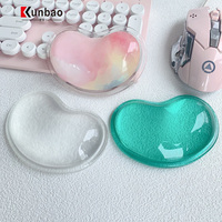 3D mignon en forme de coeur de refroidissement gel main poignet accoudoir tapis clavier gel tapis de souris avec repose-poignet repose-poignet ergonomique