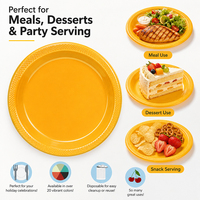 Vaisselle en gros, assiettes rondes en plastique PS, assiettes pour la restauration et les fêtes