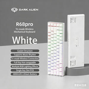 Tastiera Meccanica Gaming Wireless Hot-Swappable a 68 Tasti con Keycaps PBT Stampati e RGB, Personalizzabile OEM, Tri-Modalità - Offerta Speciale - Product Image 6