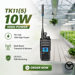 วิทยุสื่อสาร QUANSHENG TK11(5) แบบอนาล็อก กำลังส่ง 10 วัตต์ ระยะ 10 กิโลเมตร รองรับคลื่นความถี่อากาศยาน FM สำหรับมือสมัครเล่น VHF/UHF พร้อมแบตเตอรี่ 2500-3000mAh - Product Image 4