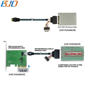 Mini SAS 0,5 4i 38Pin a U.2 Cable de datos de conector de SFF-8639 M 1M con alimentación SATA de 15 pines para <span class=keywords><strong>U2</strong></span> NVME SSD - Product Image 6