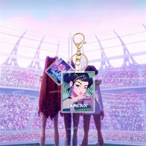 Móc khóa acrylic hoạt hình KPOP DEMON HUNTERS 2 cái/bộ, in hai mặt, móc khóa Rumi Mira, quà tặng cho fan, mặt dây chuyền - Product Image 4