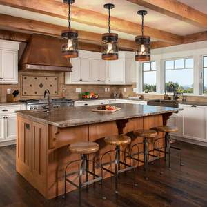 Luminaire suspendu rustique <span class=keywords><strong>en</strong></span> forme <span class=keywords><strong>de</strong></span> <span class=keywords><strong>cerf</strong></span> SIMIG, 1 lumière, style ferme, <span class=keywords><strong>bois</strong></span> et métal, luminaire suspendu réglable pour cuisine et salle à manger - Product Image 5