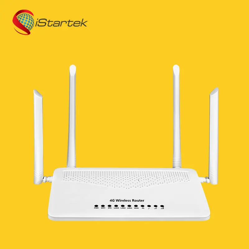 Android 3G Router4g ไฟเบอร์ออปติกตาข่ายพลังงานสูง Quad Sim ไร้สายบ้านเราเตอร์ไร้สาย