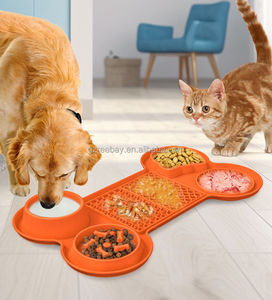 Nuovo Design tutti e sei In uno piatti per animali domestici sicuro materassino cane Silicone per animali In Silicone per animali domestici lenta ciotola tappetino per cane gatto - Product Image 1