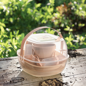 <span class=keywords><strong>Set</strong></span> Completo di Stoviglie Portatili Ecologiche in Plastica per Esterni, Kit Completo di Utensili da Campeggio, Posate Leggere da Viaggio, Stoviglie per Picnic - Product Image 3