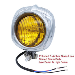 Faro de motocicleta de aluminio Retro Vintage Custom 4 1/2 "para Harley Cafe Racer - Product Image 3