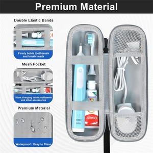 Estuche Rígido de Viaje de EVA para Cepillo de Dientes Eléctrico <span class=keywords><strong>Oral</strong></span>-<span class=keywords><strong>B</strong></span> <span class=keywords><strong>Pro</strong></span> 1000/<span class=keywords><strong>2000</strong></span>/3000/3500/1500 y Philips Sonicare Clean 4100 5100 - Product Image 4