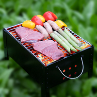 Grille de Camping pliable pour l'extérieur, pouces, en acier inoxydable, Table de cuisson pour barbecue, au charbon de bois, pour jardin