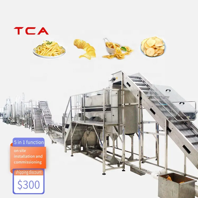 TCA-máquina para hacer patatas fritas 100kg-300kgh, totalmente automática, fabricante de chips