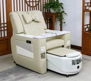 <b>Electric</b> foot bath, manicure and massage chair with flat-bed foot therapy, foot soaking, pedicure and eyelash curling sofa - Product Image 4