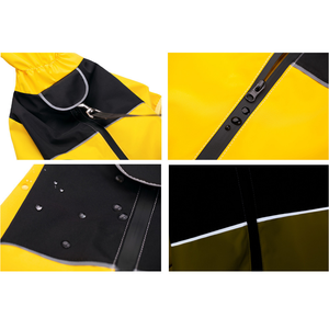 Escote ajustable pecho 4 piernas grande mascota lluvia perro ropa chaqueta Poncho reflectante a prueba de viento impermeable lluvia abrigo <span class=keywords><strong>para</strong></span> <span class=keywords><strong>perros</strong></span> - Product Image 6