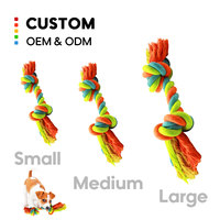 Juguete Masticable para Perros de Cuerda de Algodón Clásico y Colorido - Alivio Interactivo del Aburrimiento y Limpieza Dental - Venta al por Mayor de Fábrica