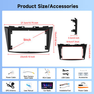 Autoradio Hikity 9 ''4 + 64G Android pour <span class=keywords><strong>Suzuki</strong></span> <span class=keywords><strong>Swift</strong></span> 2012 2 Din Autoradio sans fil <span class=keywords><strong>CarPlay</strong></span>/Android Auto GPS WIFI Piano Key - Product Image 6