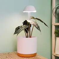 J & c vaso de plantas com luz ajustável, luminária de design minimal bonito 5w, jardim, usb, altura do vaso de plantas, para áreas internas, com luz