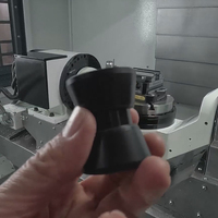 Poulie en nylon PA6 noir sur mesure, haute résistance à la charge, résistante à la corrosion, pour pièces d'équipement industriel, découpe 5mm/10mm/15mm/20mm