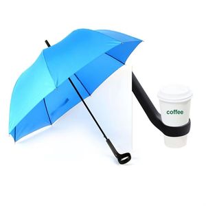 Parapluie de café personnalisé avec impression inversée et poignée amusante - Product Image 6