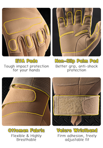 야외 스포츠용 극세사 풀 핑거 전술 장갑 통기성 EVA 너클 패드 촬영용 소프트 강화 미끄럼 방지 손바닥 - Product Image 5