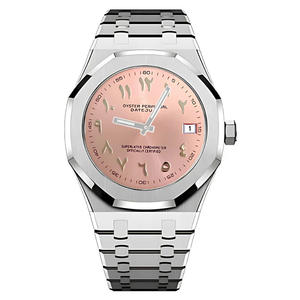 Modified S LOGO Seiko Luxury <b>Men's</b> <b>Mechanical</b> <b>Watch</b> NH35 Movement Sapphire Glass Waterproof Stainless Steel Green Luminous - Product Image 5