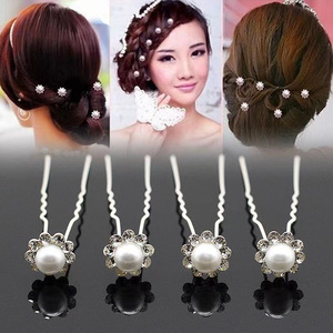 Elegante cristallo di perle forcine <span class=keywords><strong>per</strong></span> capelli in lega <span class=keywords><strong>accessori</strong></span> <span class=keywords><strong>per</strong></span> capelli da sposa <span class=keywords><strong>per</strong></span> <span class=keywords><strong>damigelle</strong></span> fiori donne e ragazze - Product Image 3