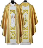 Robe de prêtre catholique de style européen religieux pour hommes, uniforme de clergé à manches longues en polyester, broderie personnalisée du logo