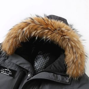 Veste d'hiver à <span class=keywords><strong>grand</strong></span> col en fourrure, vêtements thermiques épais résistants au <span class=keywords><strong>froid</strong></span>, manteaux en duvet pour hommes et femmes - Product Image 4