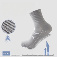 Chaussettes de course à logo personnalisé, séchage rapide, amorties, pour marathon, en tissu éponge, pour hommes et femmes, respirantes, avec soutien de la voûte plantaire, vente en gros OEM