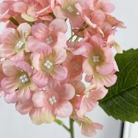 Bunga Mawar Hydrangea Buatan JIN PENG, Tangkai Tunggal Kecil, untuk Dekorasi Pernikahan, Natal, dan Acara Lainnya