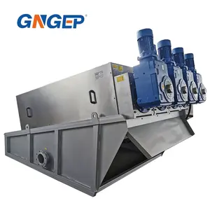 Máquina de deshidratación de lodos multiplaca más vendida, prensa de tornillo y equipo automático de deshidratación de lodos, sistema de tratamiento de aguas residuales