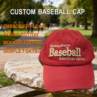 Casquettes de baseball en coton pour hommes, broderie sportive, golf, casquettes de baseball non structurées, personnalisées