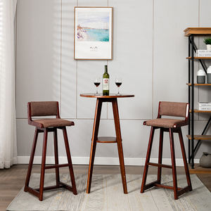 BILIDO nordique vertical lin <span class=keywords><strong>chaise</strong></span> <span class=keywords><strong>de</strong></span> <span class=keywords><strong>bar</strong></span> <span class=keywords><strong>chaise</strong></span> <span class=keywords><strong>de</strong></span> comptoir en bois cuisine îlot tabouret dossier bas - Product Image 3