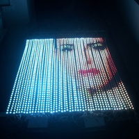 Cortina de tiras LED programables, pantalla de tiras LED digital, pantalla LED