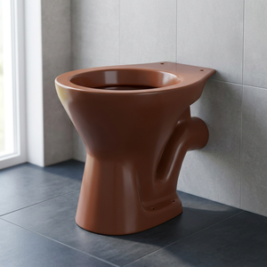 WC de style européen moderne en céramique Vitrosa noire, à poser au sol, avec siphon en S, sans bride, design élégant - Product Image 3