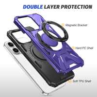 Étui magnétique à support robuste et robuste de qualité supérieure pour iPhone 16 15 14 13 12 Pro Max Plus