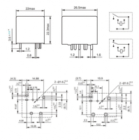 Relais automobile 40A 14VDC 1 Forme A 1 Forme C SPDT SPST-NO Terminal PCB AgSnO2 pour climatisation automobile